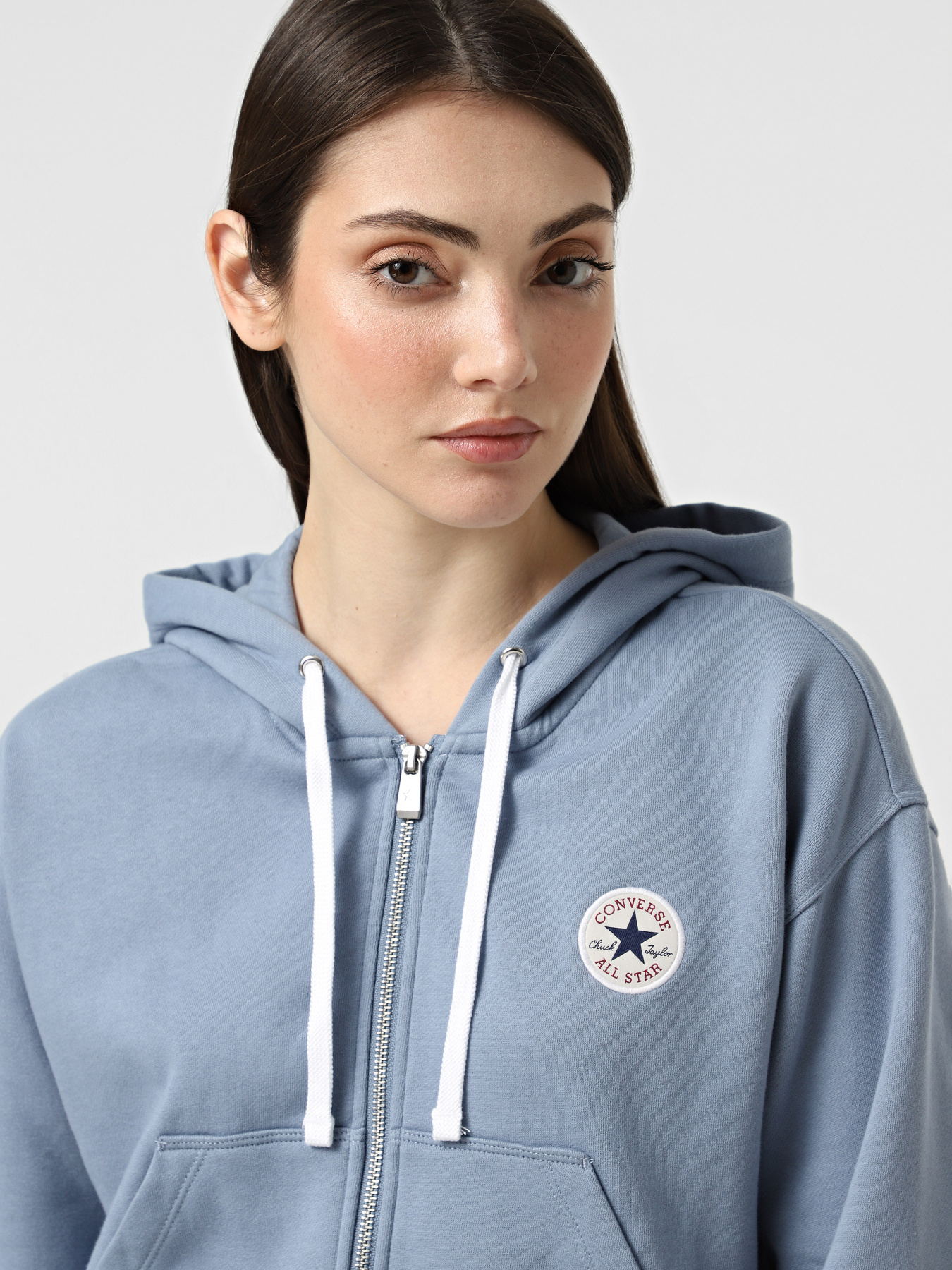 Худи и свитшоты CONVERSE RETRO CHCK GRAPH FZ модель CVW5J150-MXW Фото