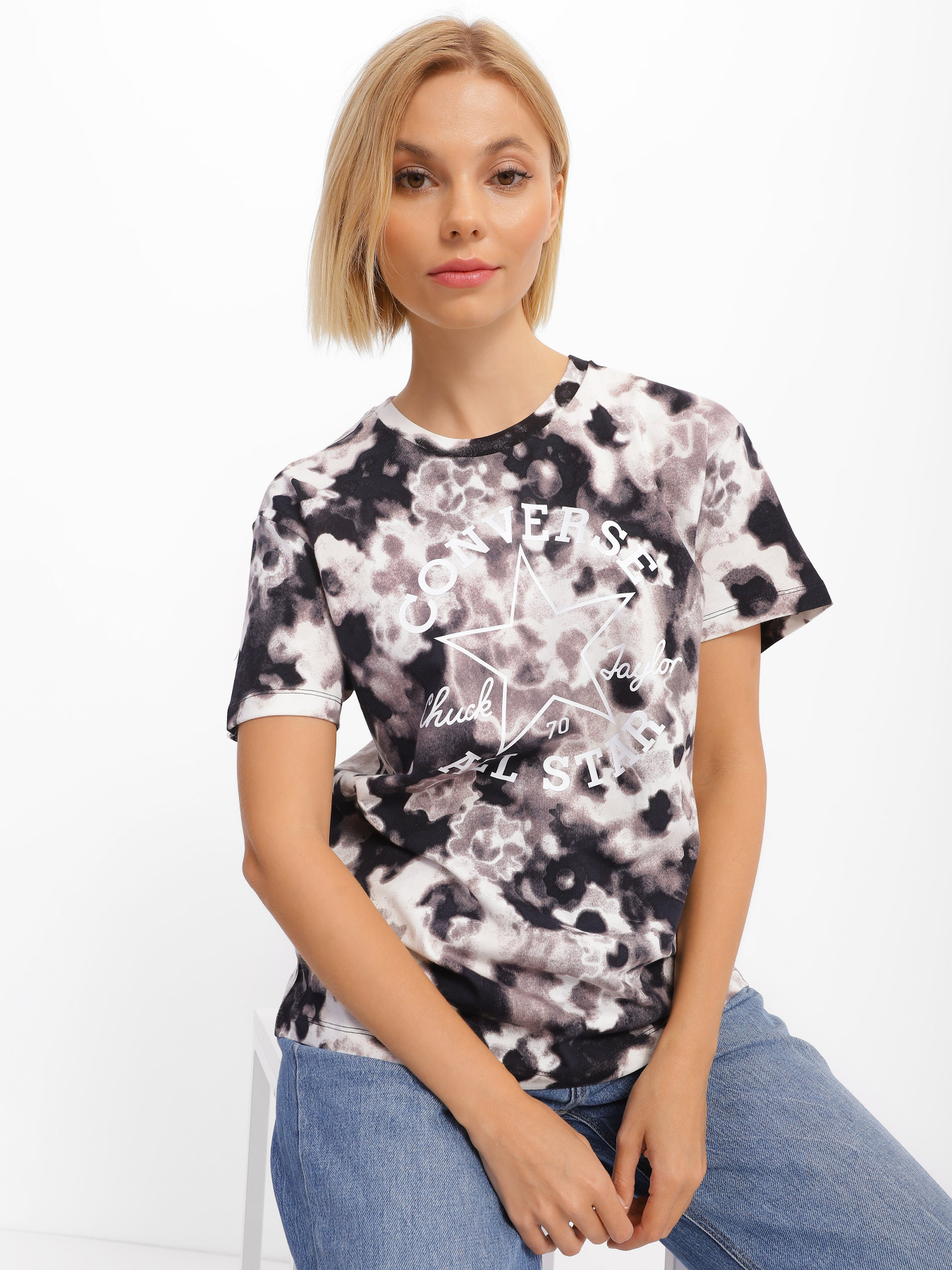 Футболки и поло CONVERSE Washed Floral Patch модель 10023208-001 Футболки и поло CONVERSE Washed Floral Patch модель 10023208-001 Фото