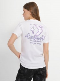 Футболки и поло CONVERSE  Seasonal Graphic Word Art модель 10024536-102 Фото