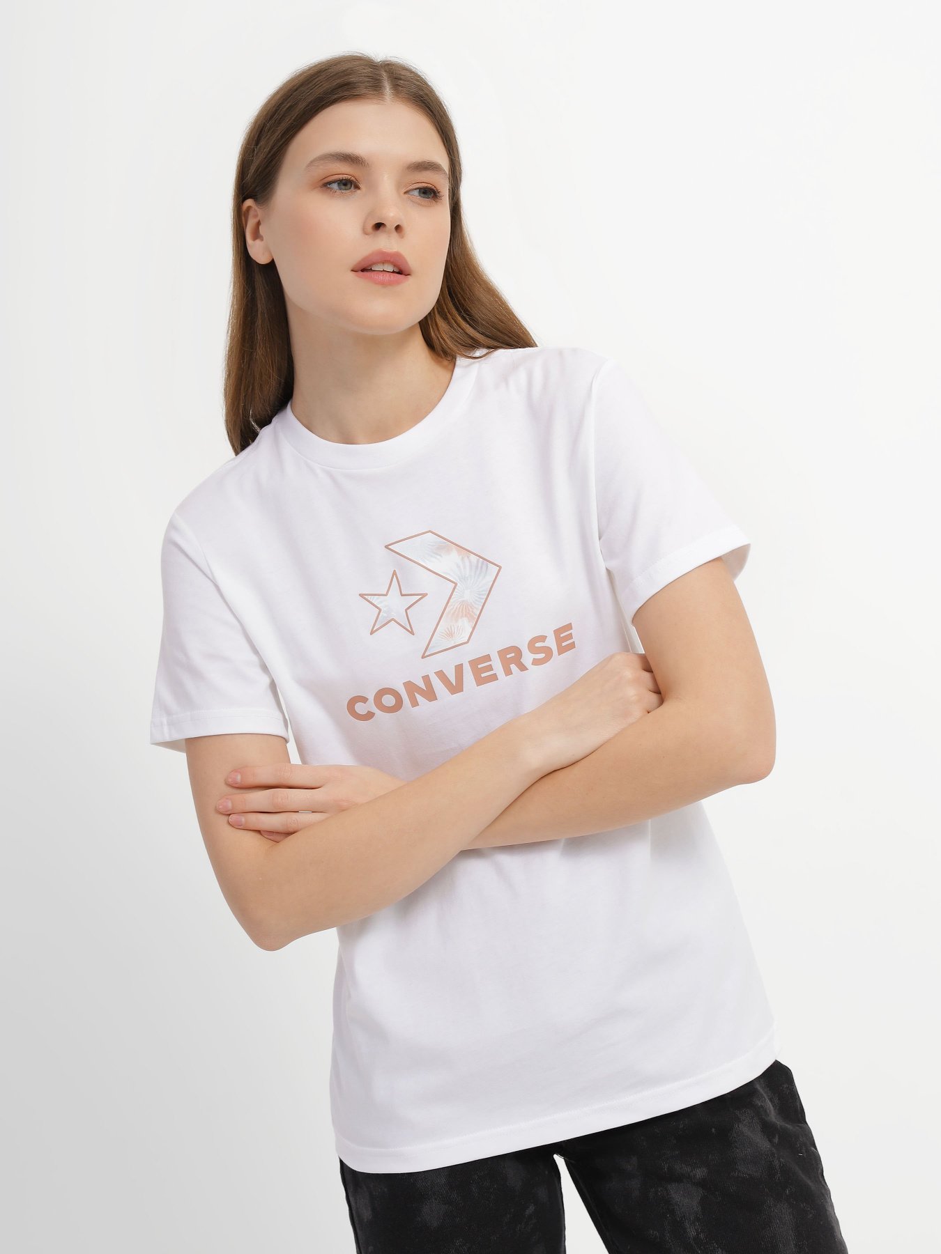 Футболки и поло CONVERSE Floral Star Chevron модель 10024538-102 Футболки и поло CONVERSE Floral Star Chevron модель 10024538-102 Фото