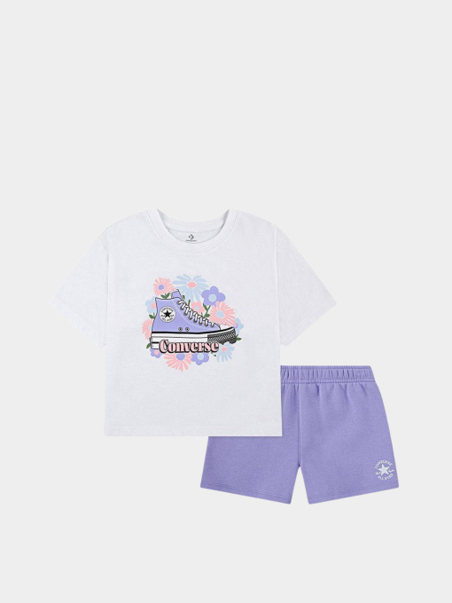 Костюми CONVERSE FLORAL SNEAKER TEE - SHORTS модель 3CH108-PC5 Фото