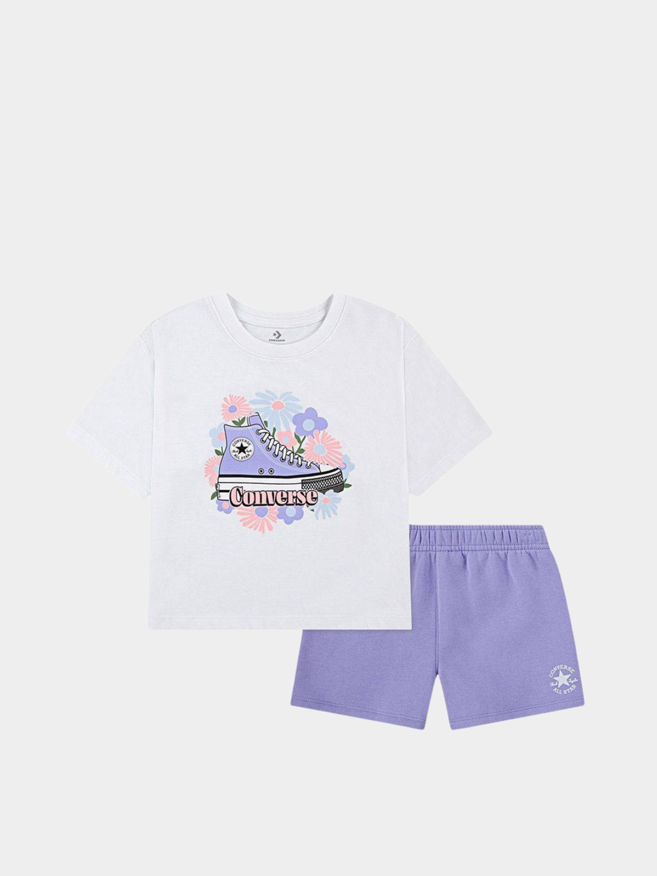 Костюмы CONVERSE FLORAL SNEAKER TEE - SHORTS модель 4CH108-PC5 Костюмы CONVERSE FLORAL SNEAKER TEE - SHORTS модель 4CH108-PC5 Фото
