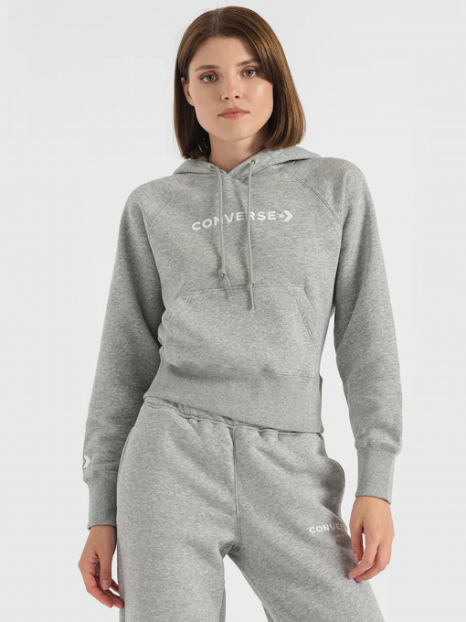 Худи и свитшоты CONVERSE Strip Wordmark Fleece модель 10023717-035 Фото