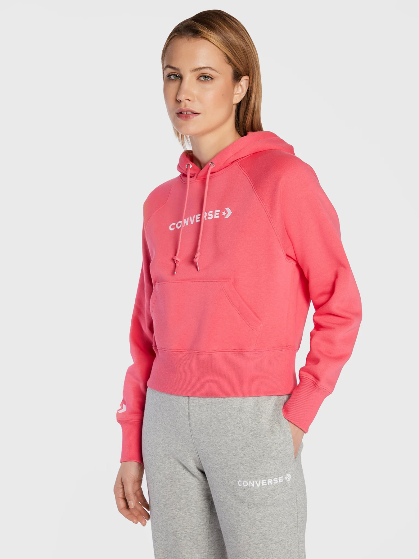 Худі та світшоти CONVERSE Strip Wordmark Fleece модель 10023717-665 Фото
