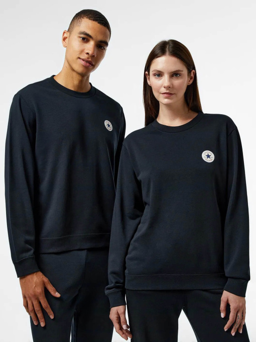 Худи и свитшоты CONVERSE CHUCK PATCH CREW модель 10027001-001 Фото