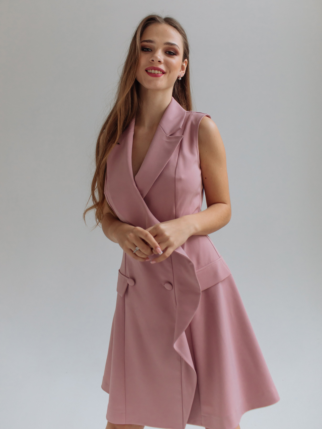 Сукні VOVK модель 08396 фрезовий Фото