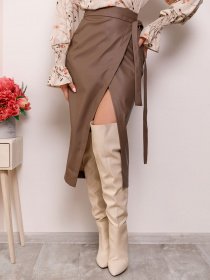 Юбки ISSA Plus модель 11278_бежевый Фото