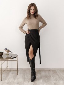 Юбки ISSA Plus модель 12201_черный Фото