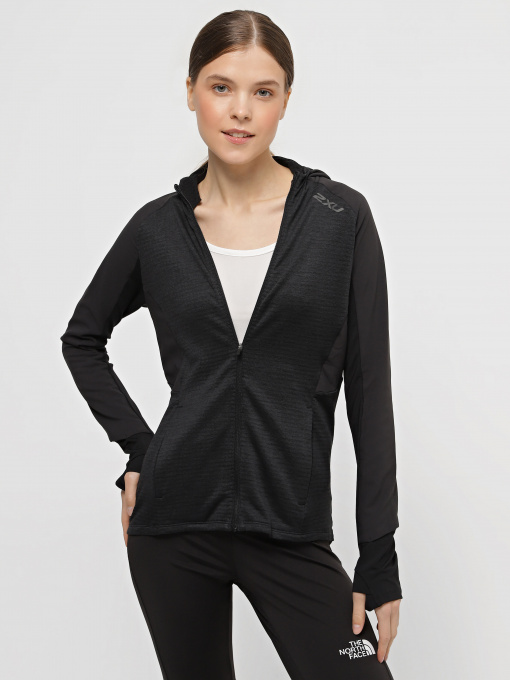 Худи и свитшоты 2XU Ignition Shield Hooded Mid-Layer модель WR6833a-BLK/BRF Фото