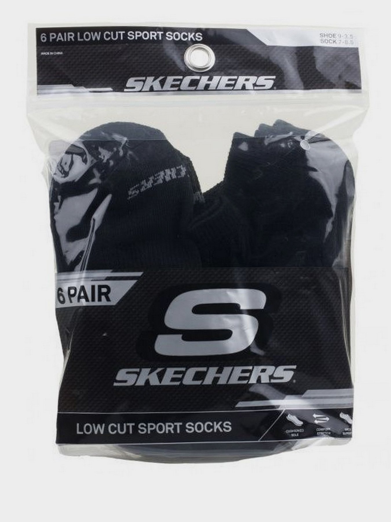 Шкарпетки та гольфи Skechers 6Pk Low Cut Sport модель S104957-001-7 Фото