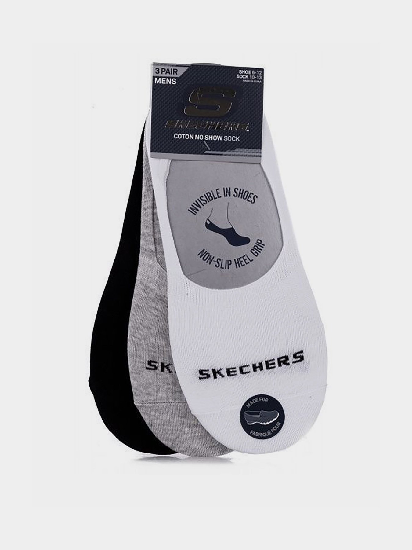 Шкарпетки та гольфи Skechers 3pk Non Terry Liner 43-46 модель S108455-117 Фото