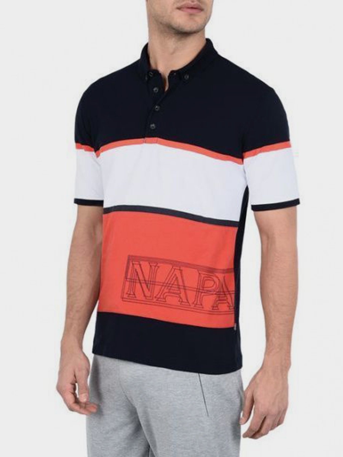 Поло Napapijri Erip Stripe модель N0YHD8S20 Фото