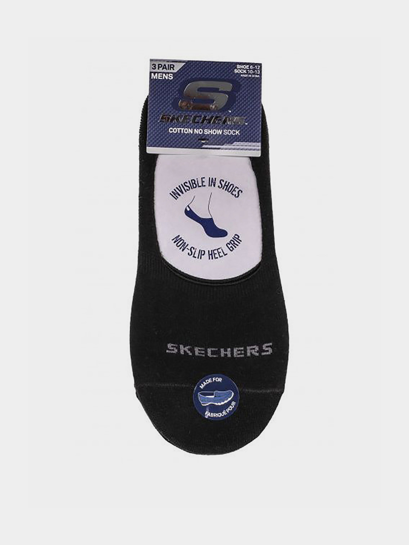 Шкарпетки та гольфи Skechers 3 Pair Cotton No Show 43-46 модель S108455-001 Фото