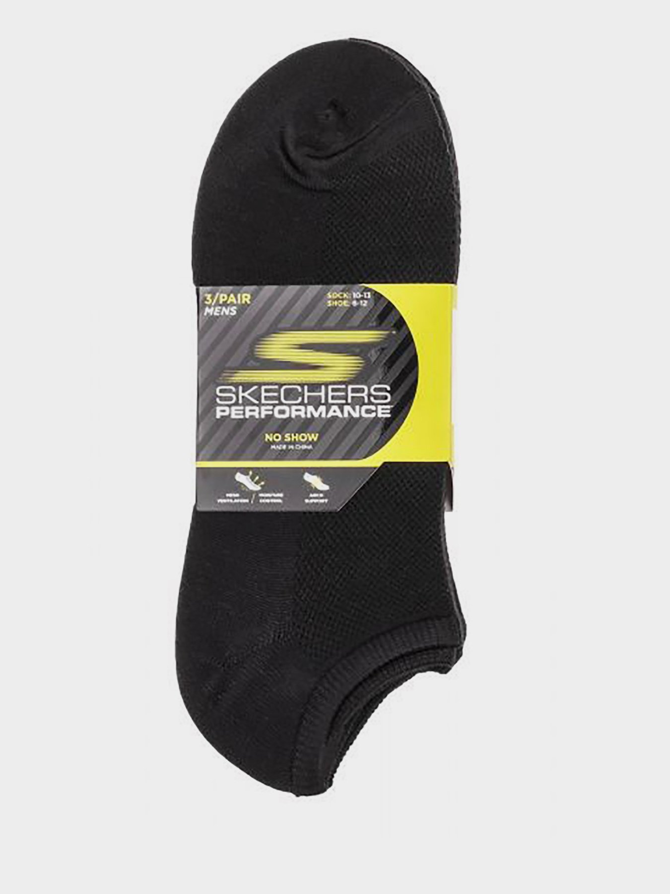 Шкарпетки та гольфи Skechers 3 Pair Performance No Show 43-46 модель S101715-009 Фото