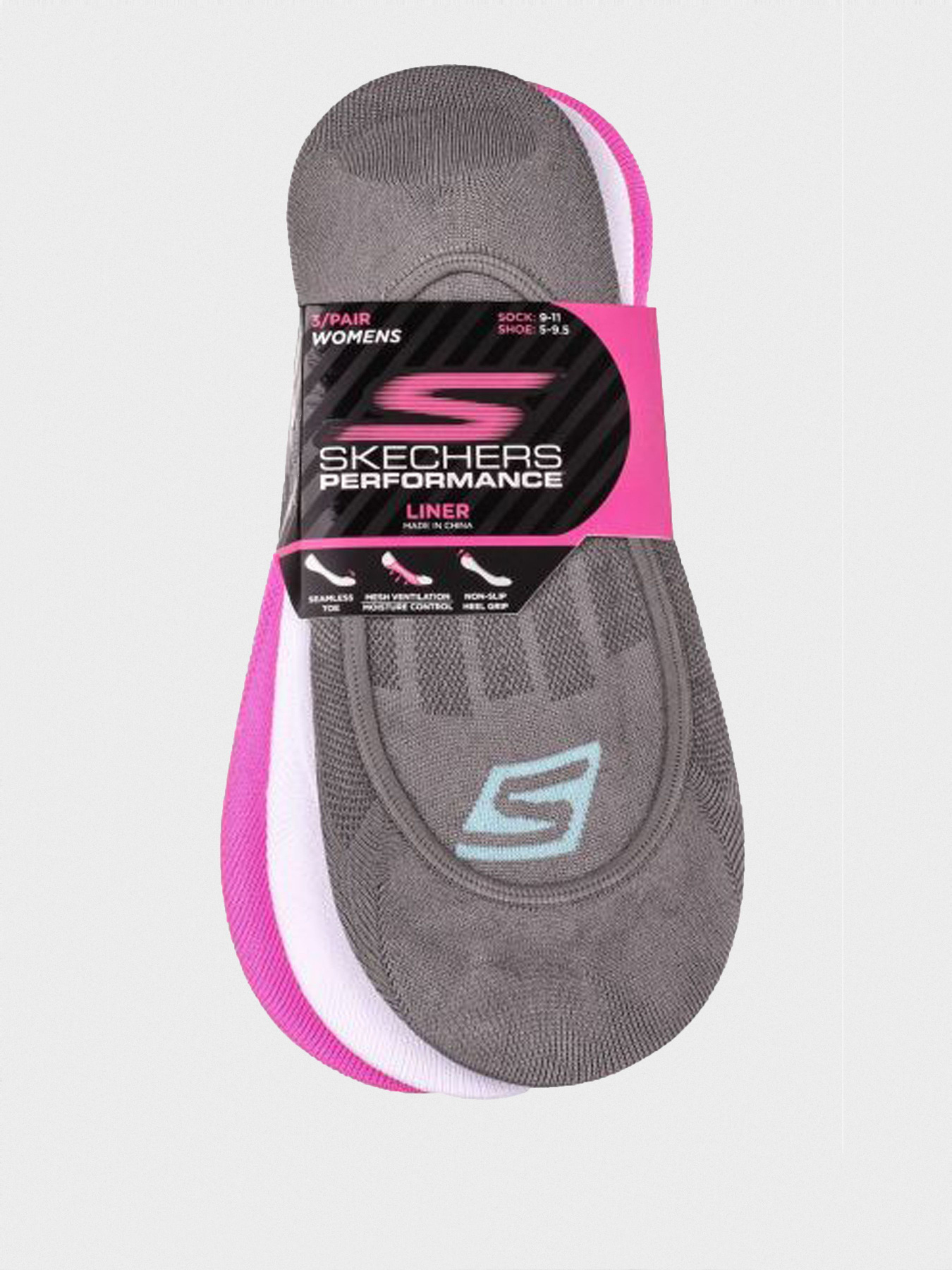 Шкарпетки та гольфи Skechers 3 Pair Performance модель S101584-080 Фото