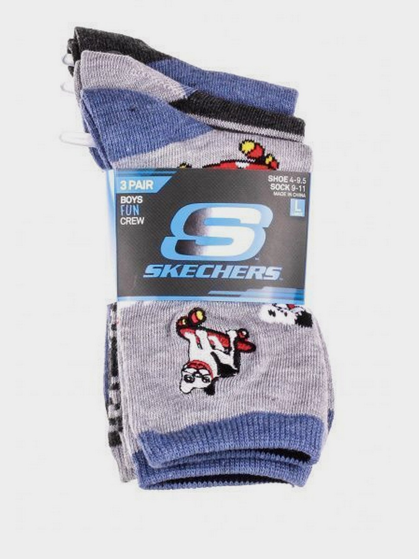 Шкарпетки та гольфи Skechers 3 Pack Fun Crew модель S111617-037-9 Фото