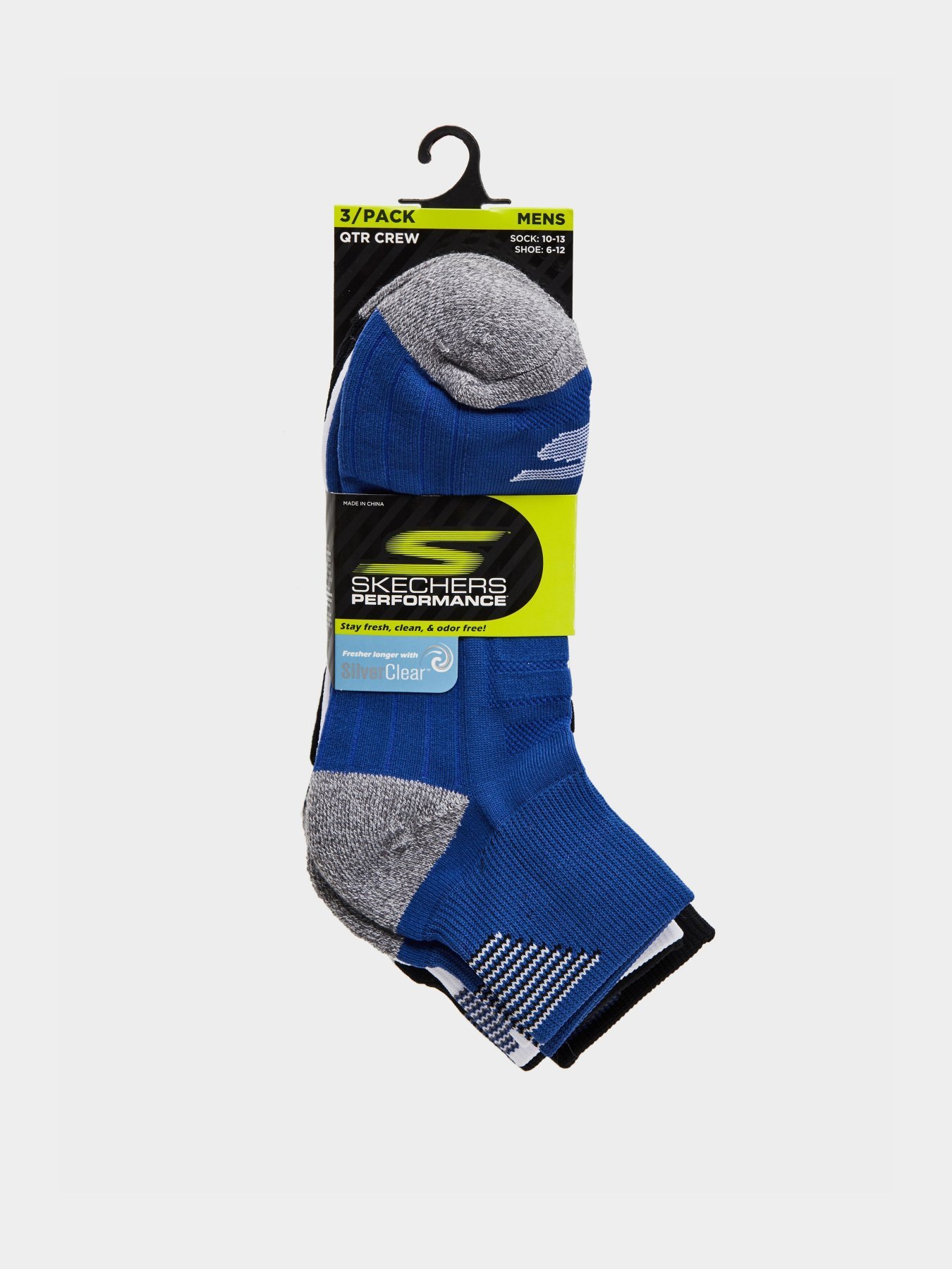 Шкарпетки та гольфи Skechers 3 Pack QTR Crew Performance модель S114662-462 Фото