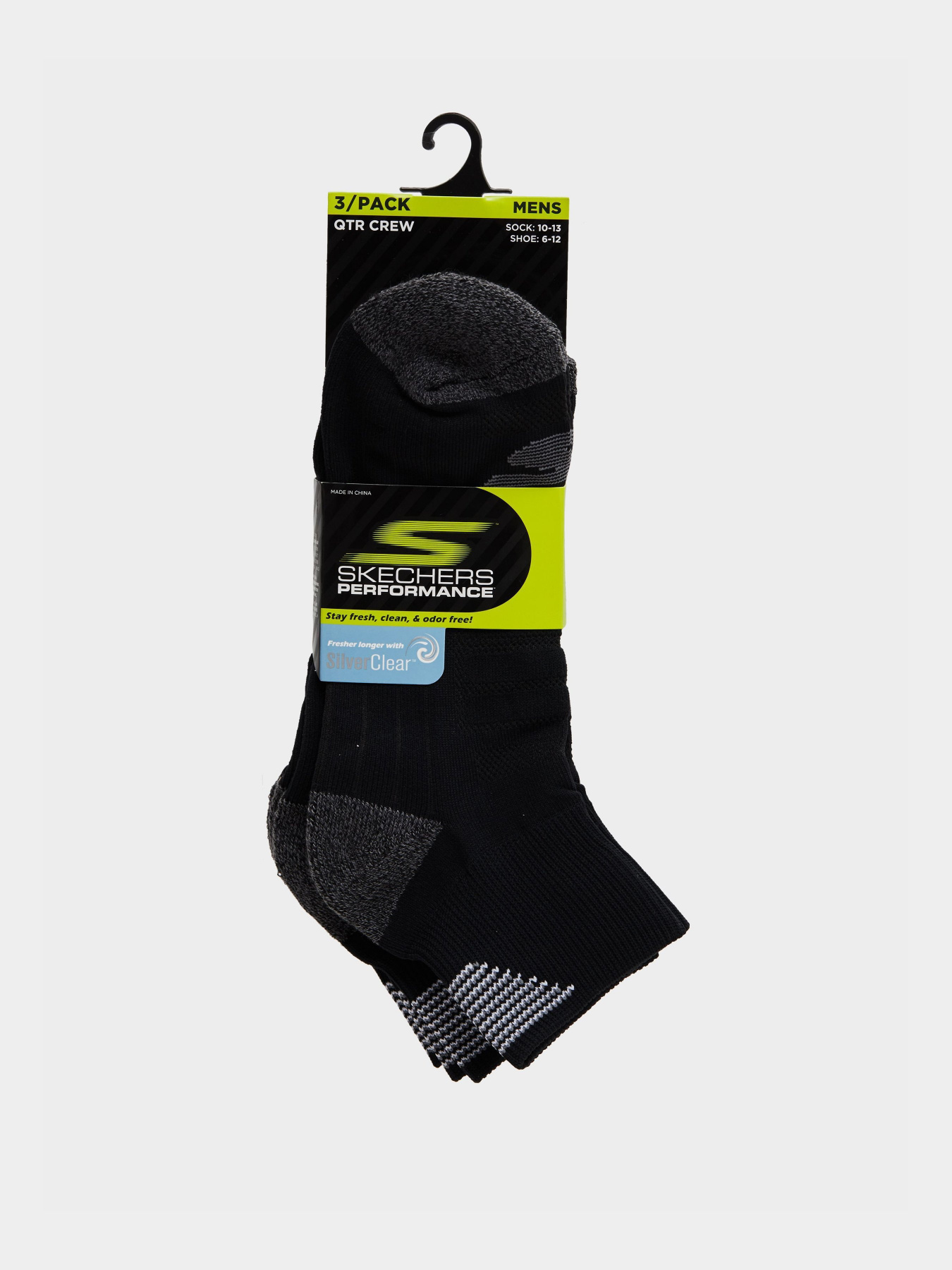 Шкарпетки та гольфи Skechers 3 Pack QTR Crew Performance модель S114662-007 Фото