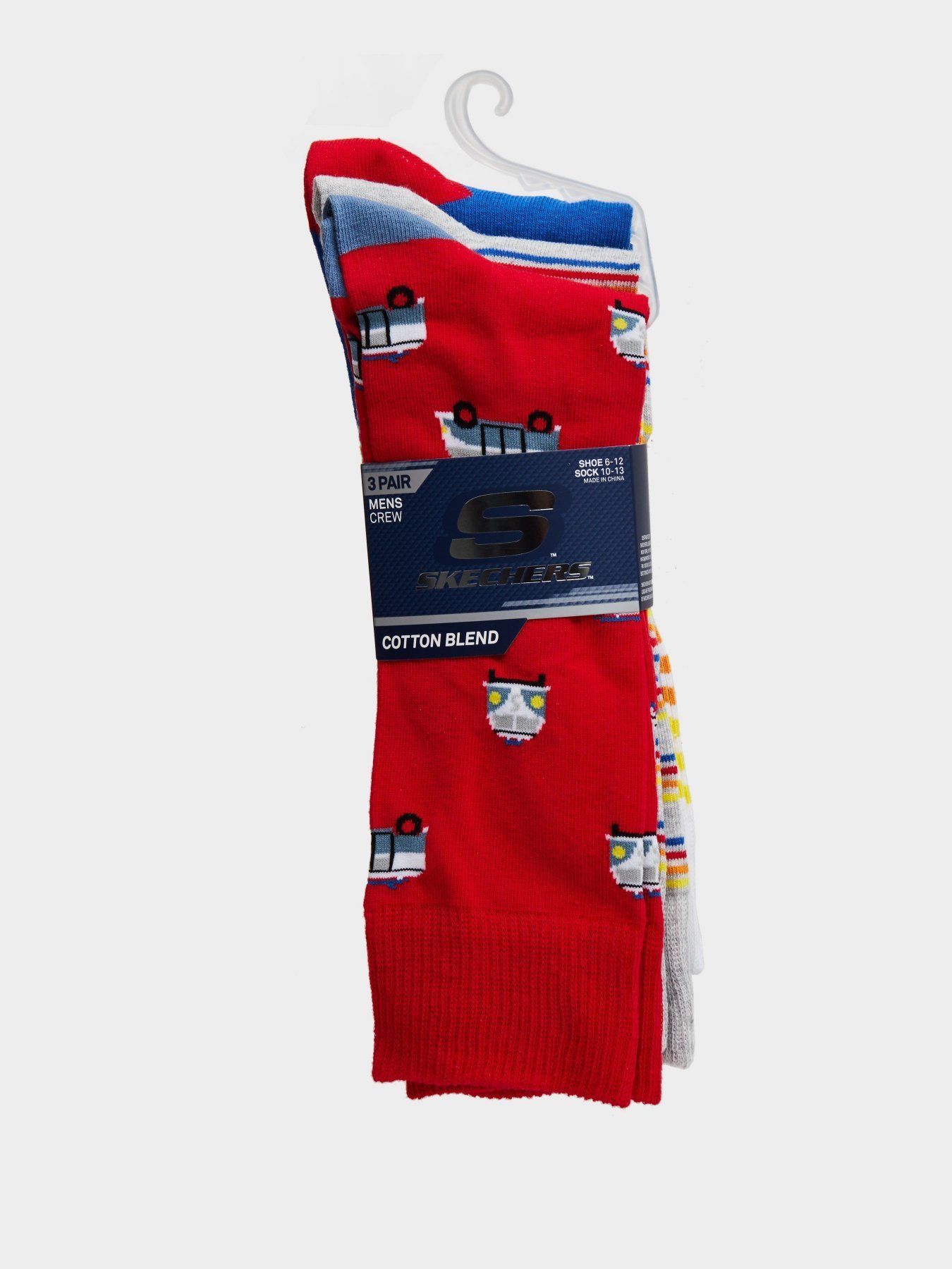 Шкарпетки та гольфи Skechers 3 Pair Crew Cotton Blend модель S114994-433 Фото