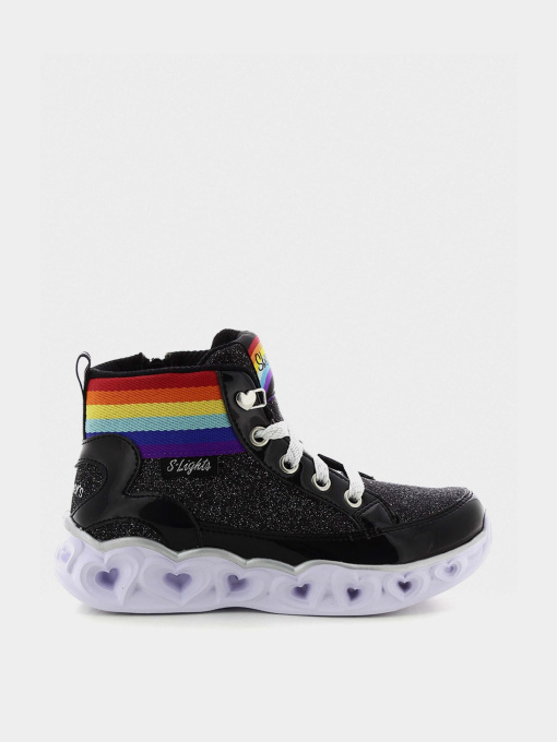 Ботинки и сапоги Skechers S Lights: Heart Lights - Rainbow Diva модель 20272L BKMT Фото