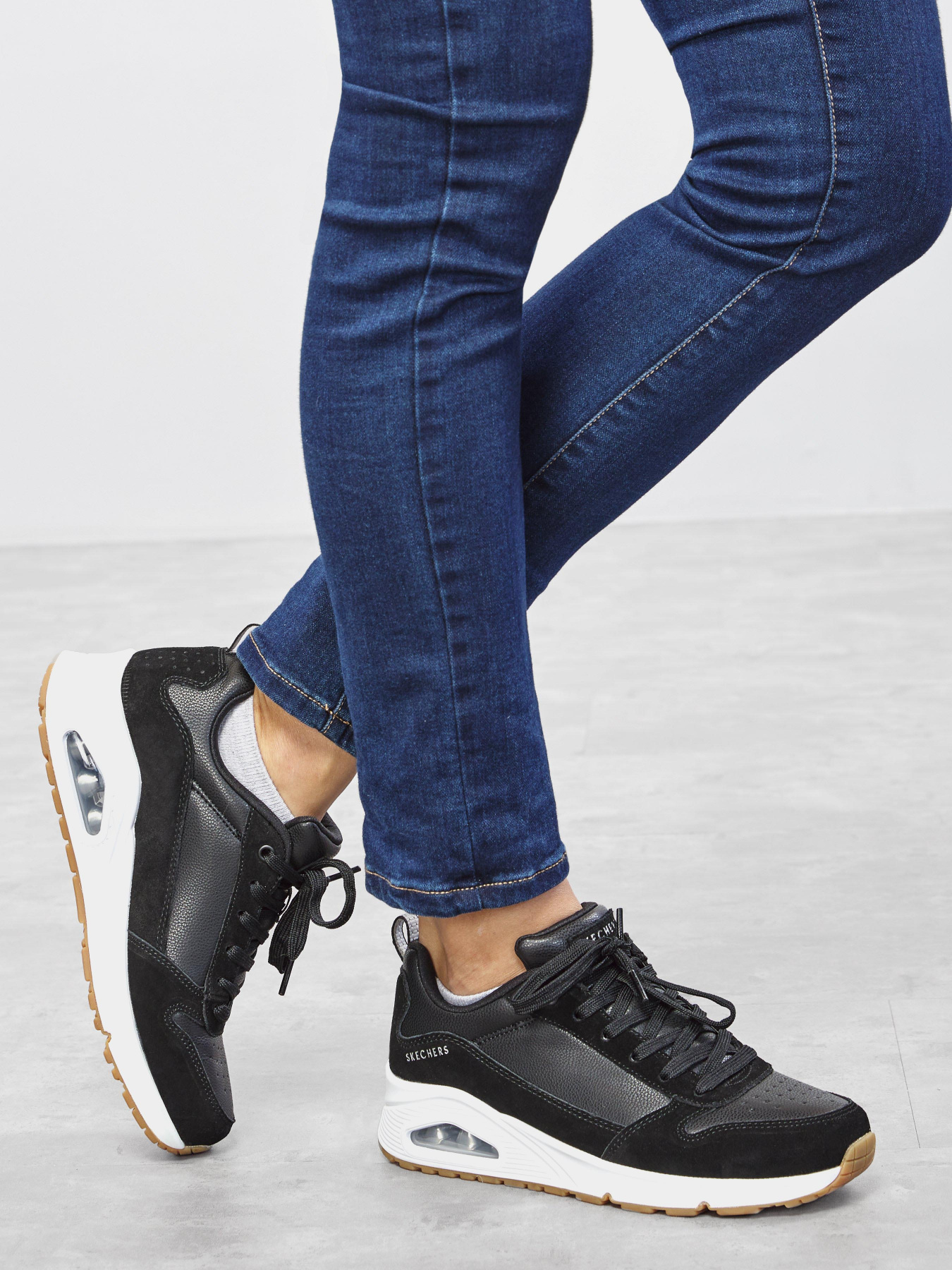 Кросівки Skechers Street Uno - Solid Air модель 155132 BLK Кросівки Skechers Street Uno - Solid Air модель 155132 BLK Фото