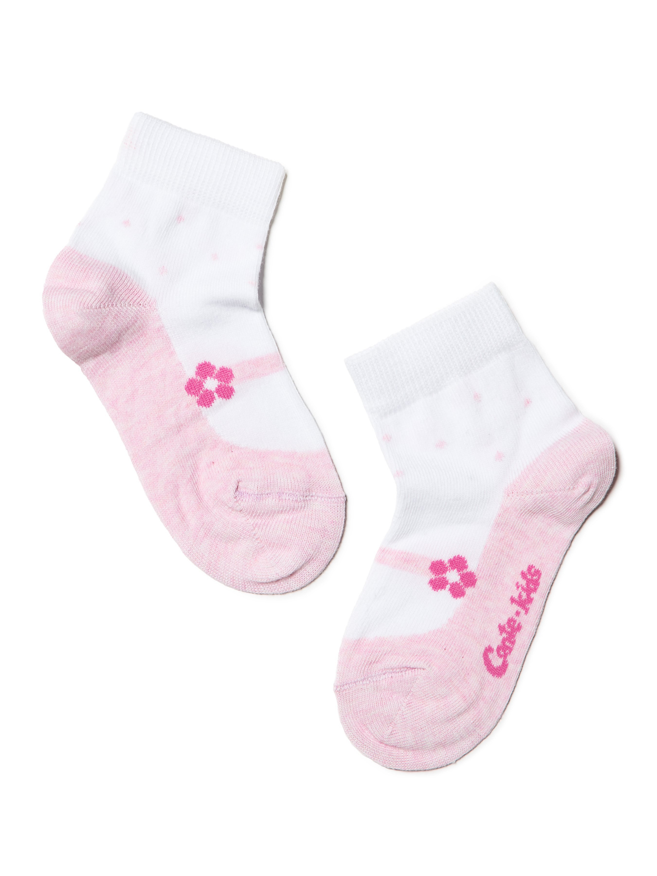 Шкарпетки та гольфи Conte Kids модель 5С-11СП 255 білий-світло-рожев Фото