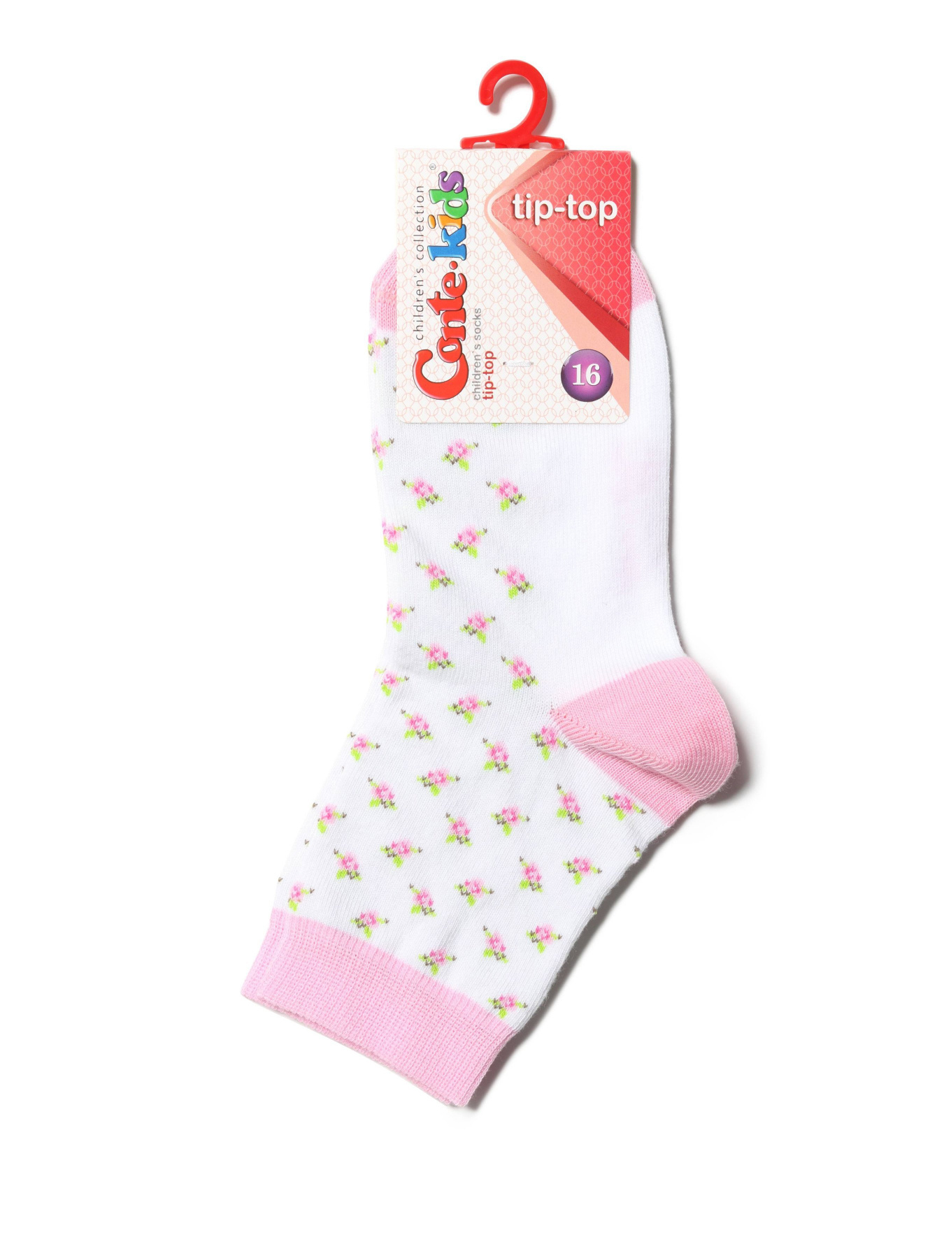 Шкарпетки та гольфи Conte Kids модель 5С-11СП 273 білий-світло-рожев Фото