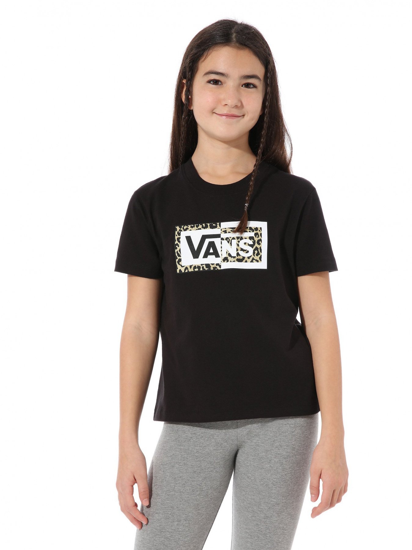 Футболки і поло Vans GR SPLIT LEOPARD модель VN0A4ULJBLK1 Фото
