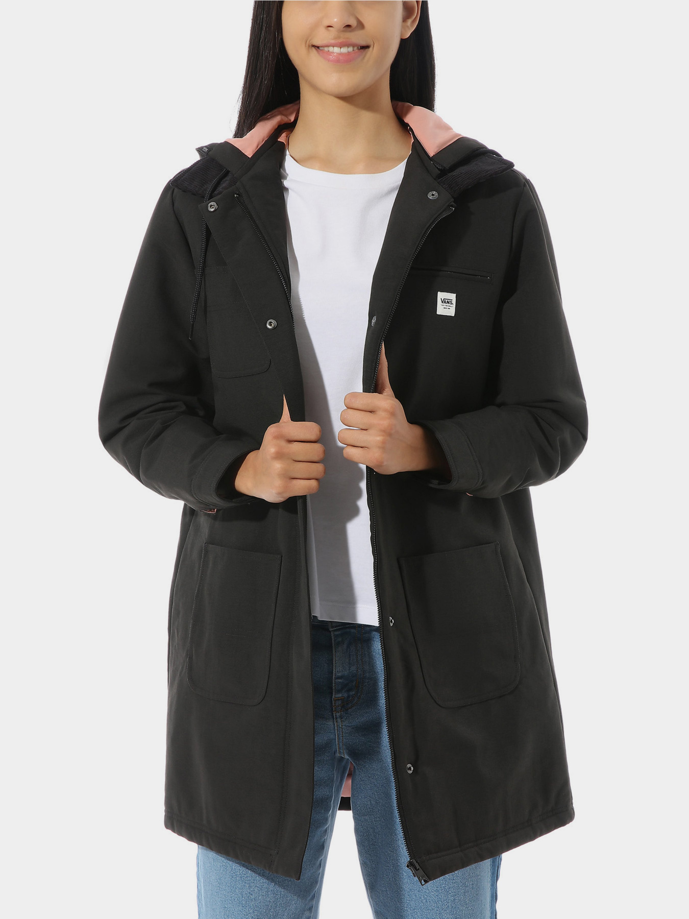 Куртки и дубленки Vans Drill Long Chore Coat MTE модель VN0A4SCVBLK1 Фото