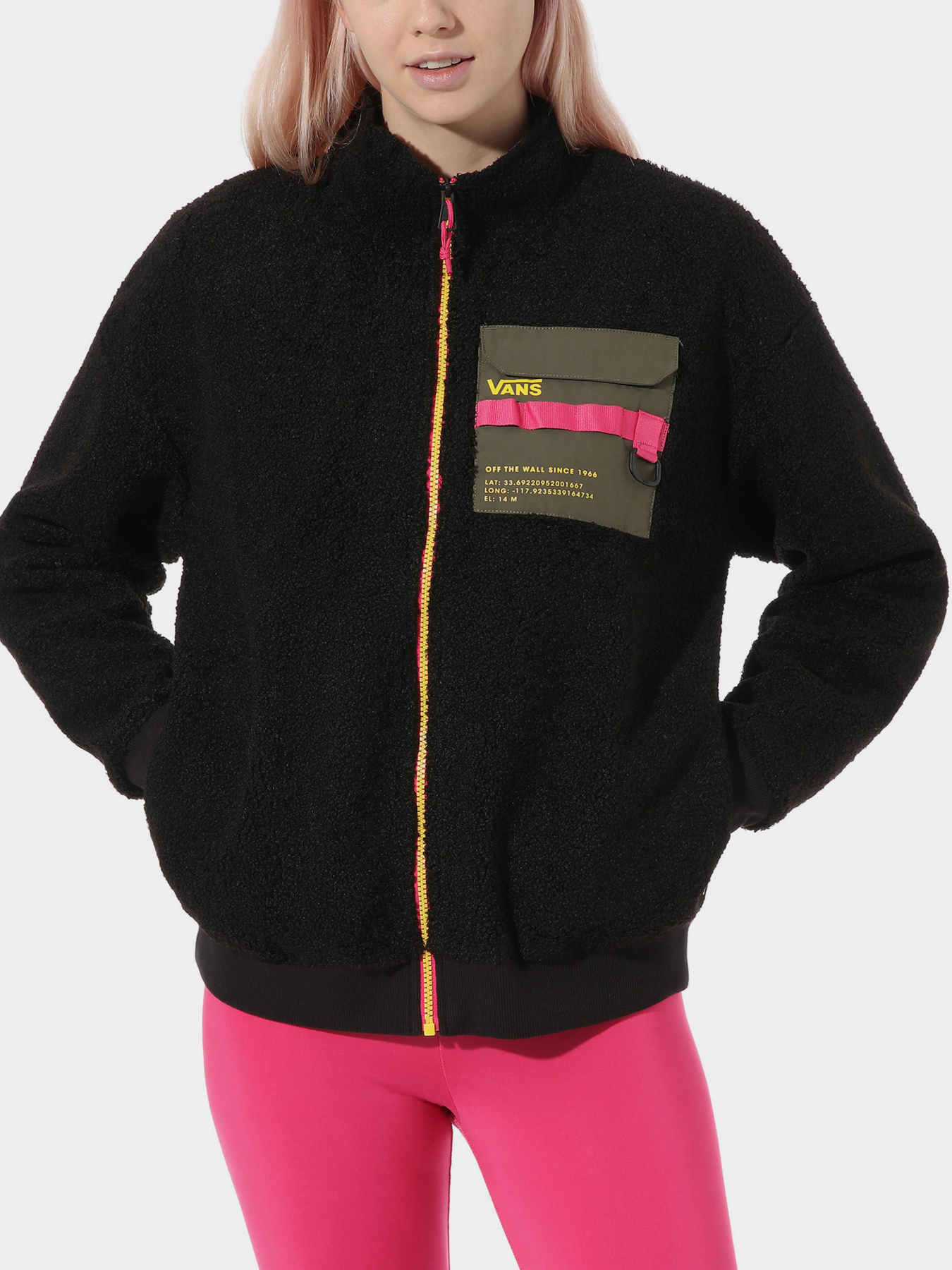Куртки и дубленки Vans 66 Supply Zip Sherpa модель VN0A4SD3BLK1 Фото