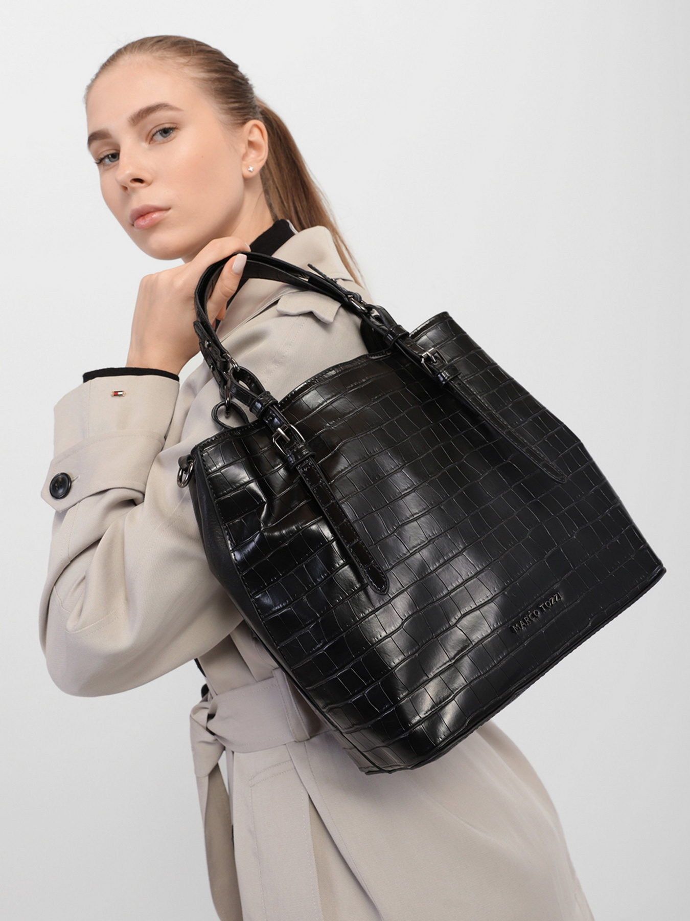 Сумки Marco Tozzi модель 2-2-61007-27 004 BLACK CROCO Фото