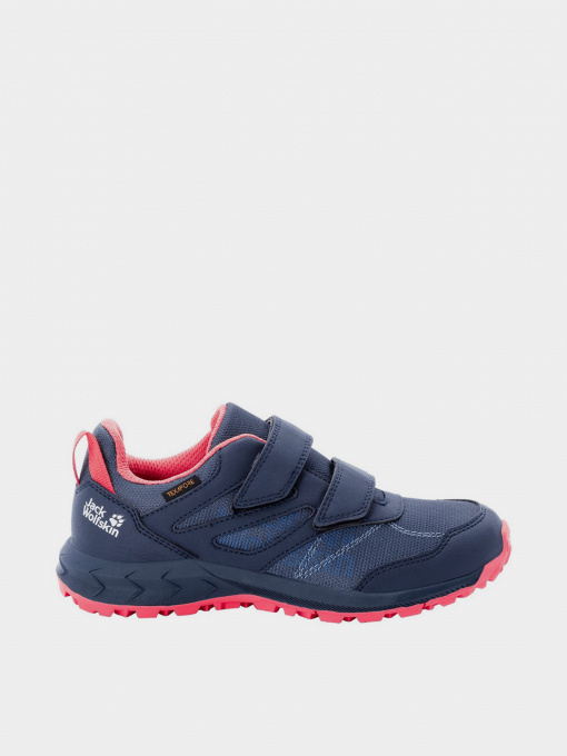 Кросівки Jack Wolfskin Woodland Texapore Low модель 4046351-1186 Темно-Синій, Рожевий Фото