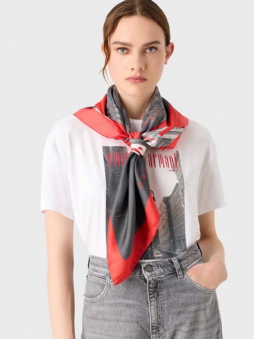 Шарфи та хустки Emporio Armani Icon Project модель 635317-3F402-15742 Фото