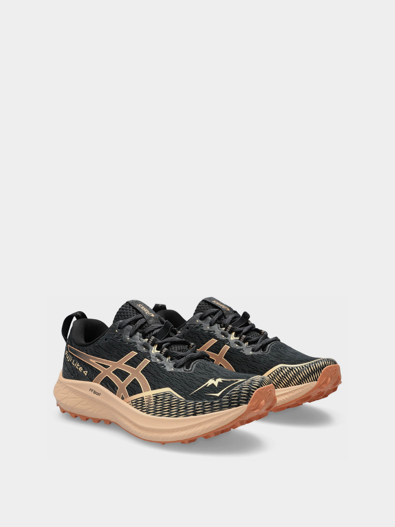 Кросівки Asics Fuji Lite 4 модель 1012B514-001 Чорний, персиковий Фото