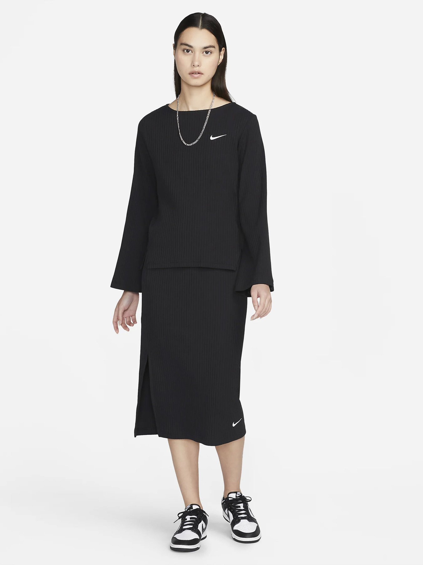 Спідниці NIKE Ribbed Jersey модель DV7956-010 Фото
