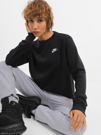 Худі та світшоти NIKE Sportswear Club Fleece Crewneck модель DQ5473-010 Фото