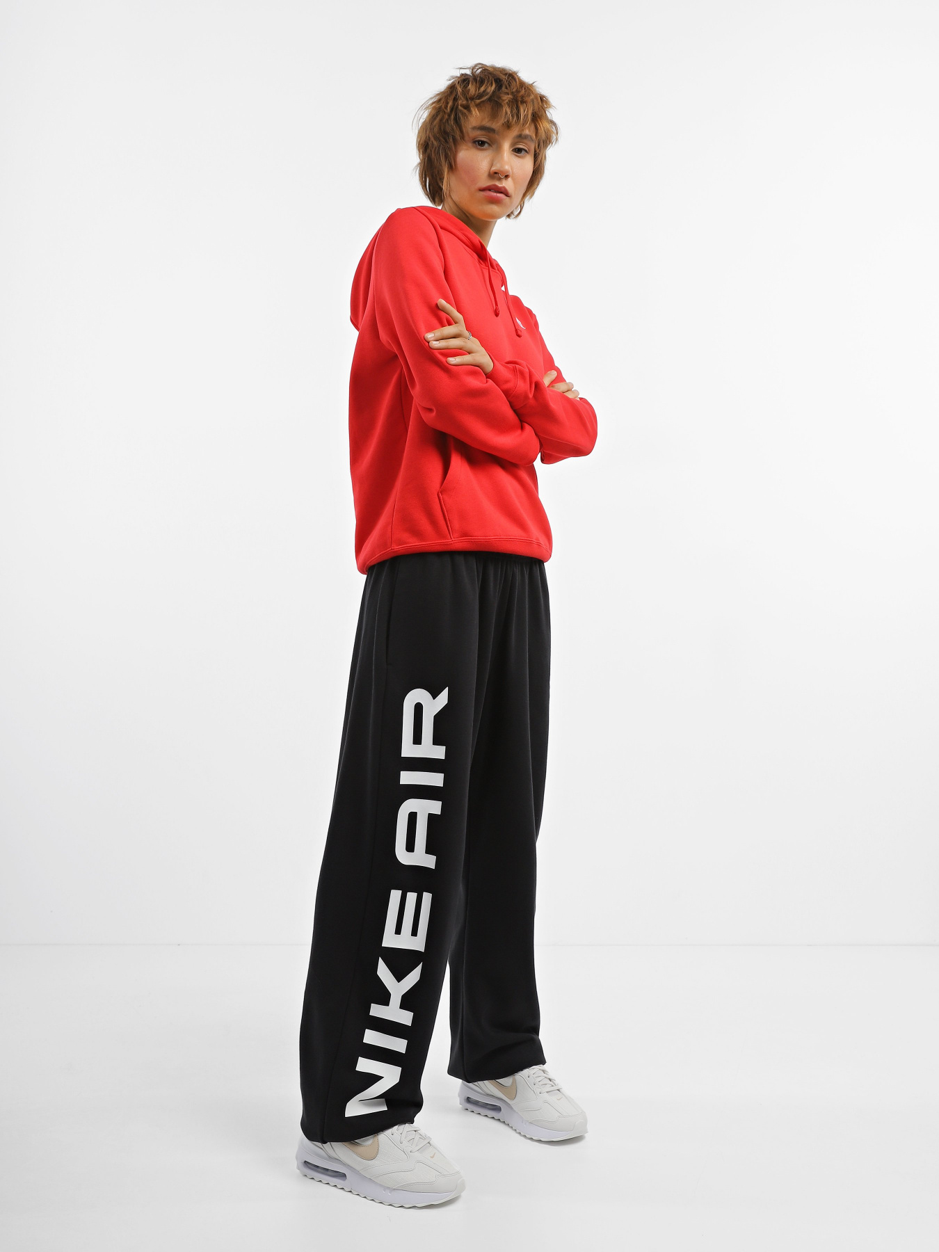 Брюки NIKE Sportswear Air Fleece Oversized модель FB8051-010 Фото