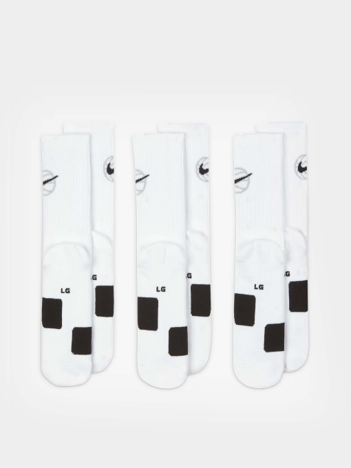 Шкарпетки та гольфи NIKE CREW EVERYDAY BBALL 3 100 модель DA2123-100 Фото