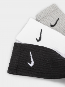 Шкарпетки та гольфи NIKE 3PPK VALUE COTTON модель SX4508-965 Фото
