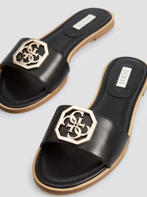 Шлёпанцы GUESS Botali модель FL6BOT-LEA19-BLACK Фото