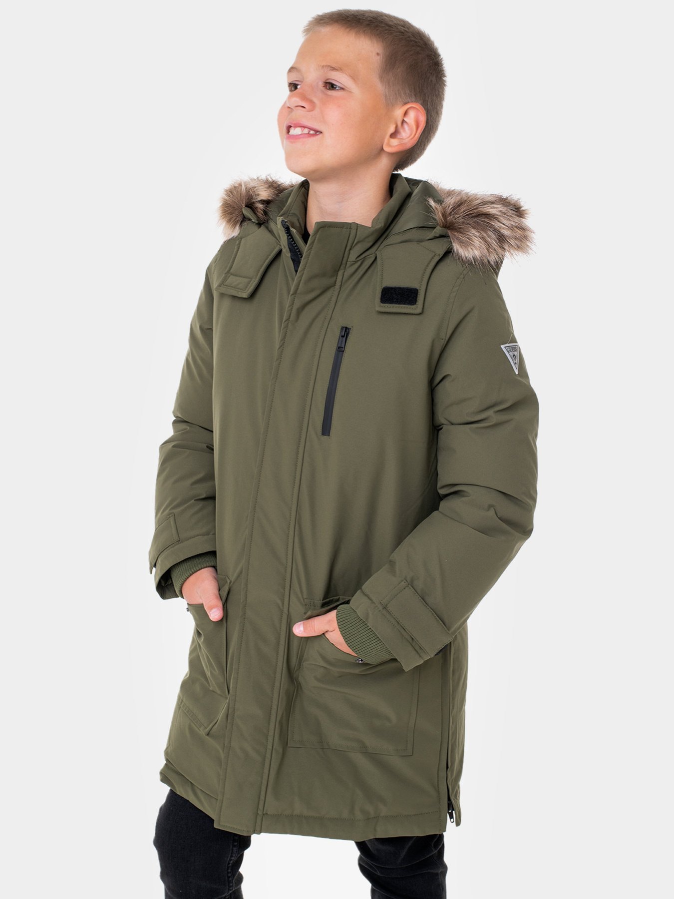 Куртки та дублянки GUESS Faux Fur Hooded Smart модель L2BL01.WF0F0;G8F6 Фото