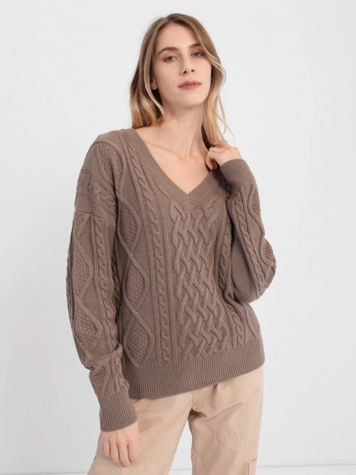Свитры и кардиганы GUESS Slouchy Cable Noemi модель W1BR50.Z2QA0;G1EC Фото