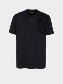 Футболки и поло EA7 Animal print recycled cotton-blend crew-neck модель 6RUT80-TJQUZ-1200 Фото