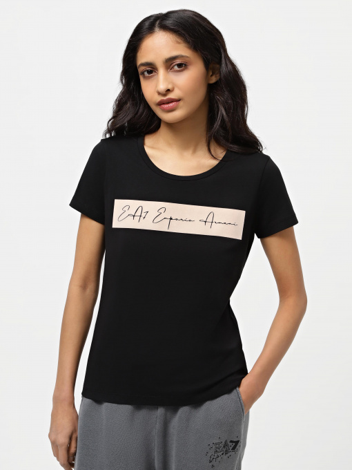 Футболки и поло EA7 Athletic Velour organic cotton-blend модель 6RTT08-TJ6SZ-1200 Фото