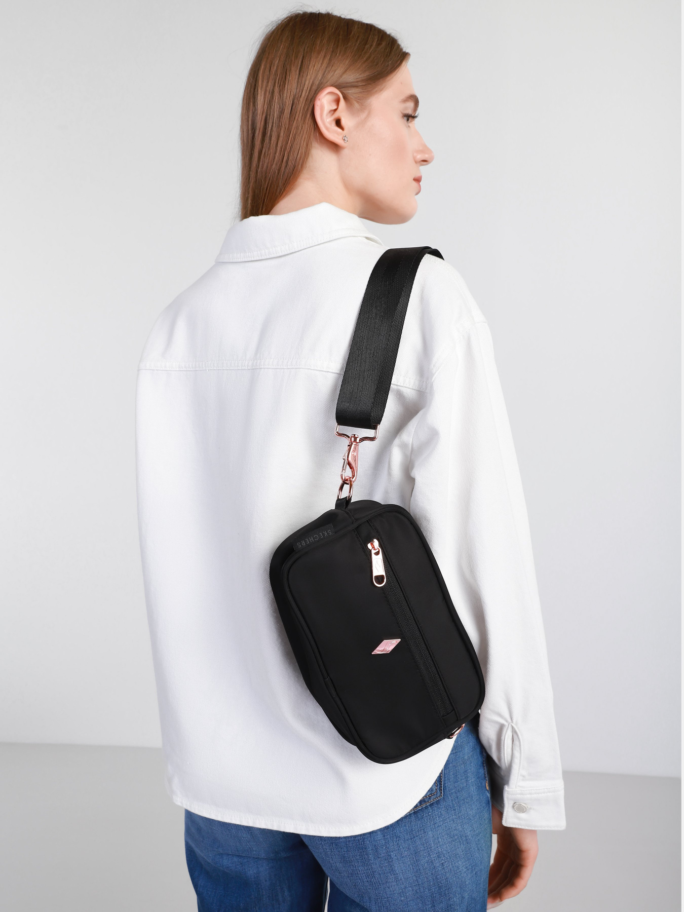 Сумки Skechers Diamond Nylon Crossbody Bag модель I0131 SCTW BLK Фото