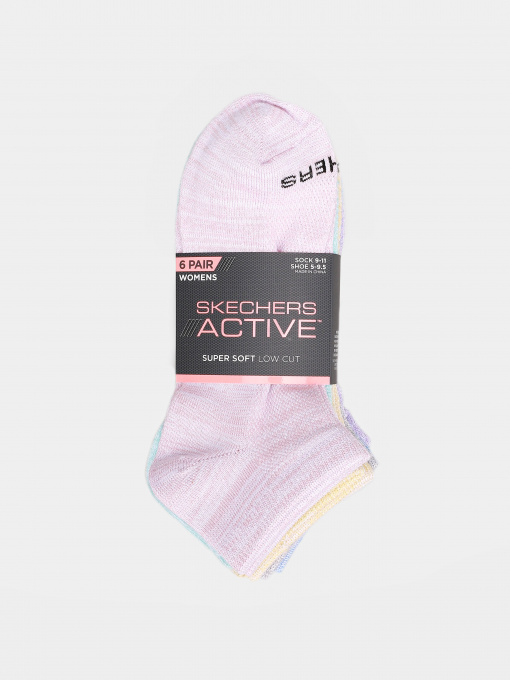 Шкарпетки та гольфи Skechers 6 Pair Active Super Soft Low Cut модель S108498-683 Фото