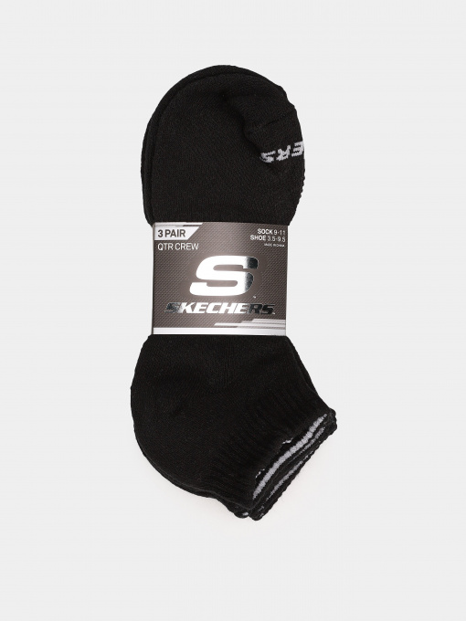 Шкарпетки та гольфи Skechers 3 Pair QTR Crew 25,5 - 35,5 модель S111035-001-10 Фото