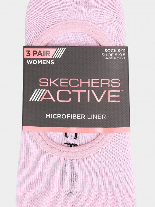 Шкарпетки та гольфи Skechers 3 Pair Active Microfiber Liner модель S113837-683 Фото