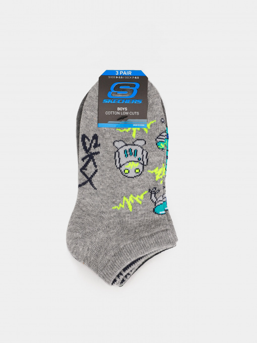 Шкарпетки та гольфи Skechers 3 Pair Cotton Low Cuts 22,5 - 25 модель S113335-031-7 Фото