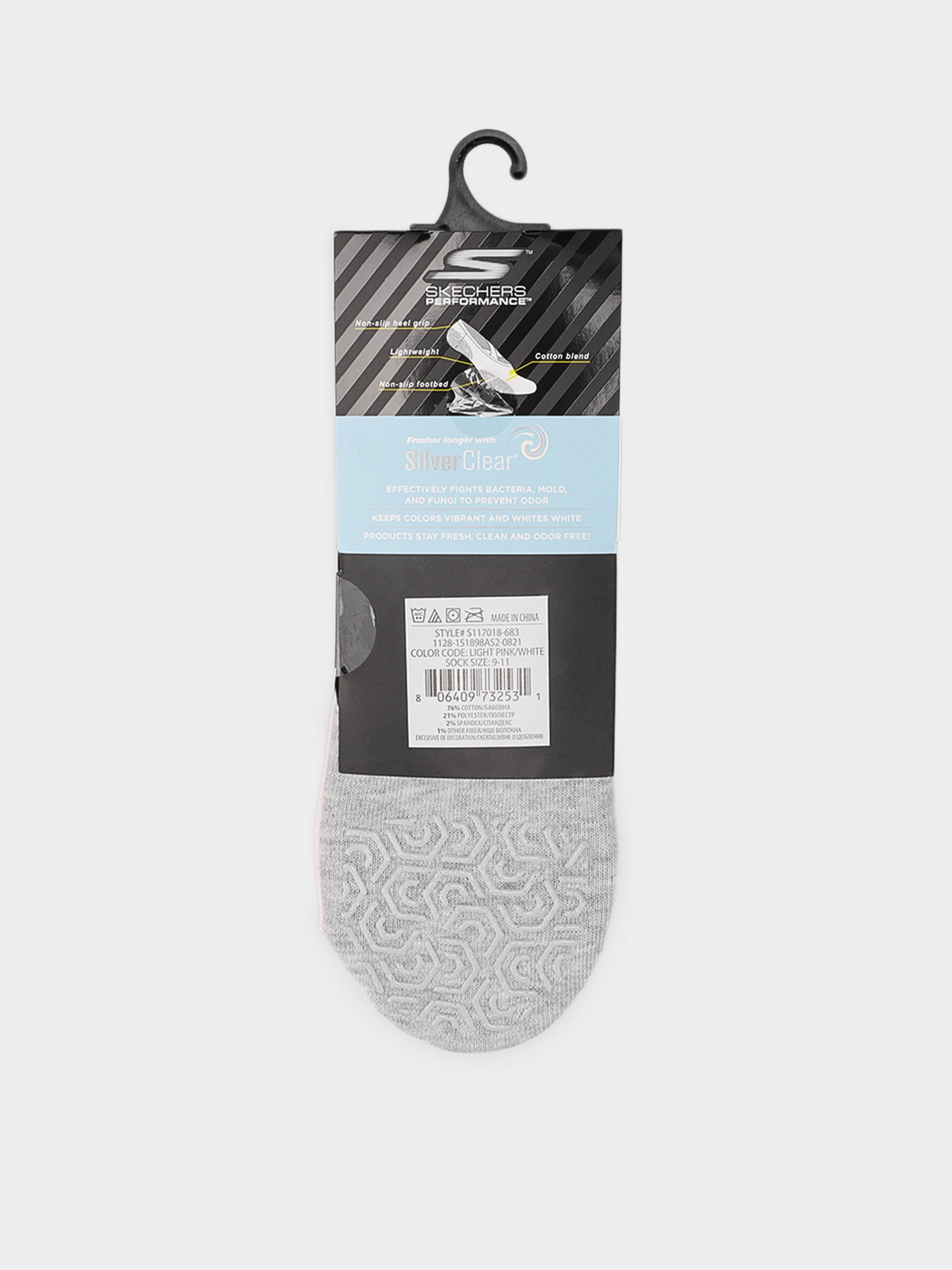 Шкарпетки та гольфи Skechers Low Cut Heel Tab Socks модель S117018-683 Фото